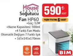 HOUSE PRATİK HP60 SOĞUTUCU FAN indirimli fiyat HOUSE PRATİK HP60 SOĞUTUCU FAN fiyat ve kampanya bilgisi